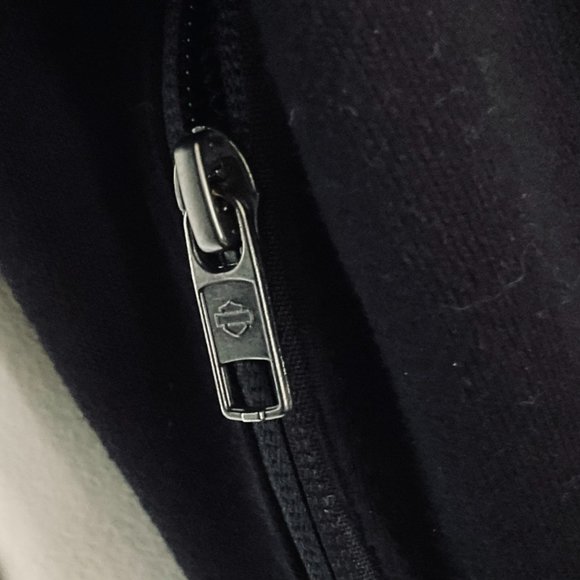 HARLEY-DAVIDSON Women's Heavy Duty Hooded Sweatshirt Riding Jacket EUC Size L - Picture 6 of 11